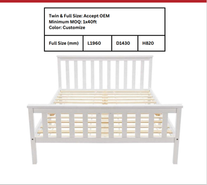 Khung giường gỗ thông Trắng <span class=keywords><strong>4ft</strong></span> giường đôi nhỏ & nệm khung giường gỗ rắn - Product Image 2