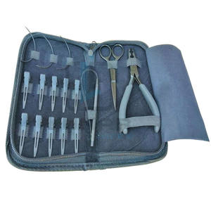 ชุดเครื่องมือดูแลเส้นผมอุปกรณ์ต่อผมแบบสองรูสีดำด้าน - Product Image 1