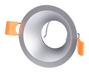 Anello rotondo da incasso in alluminio argentato, modello Living, 81x41mm. (Cristal Record 01-076-01-281) - Product Image 1