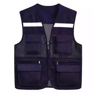 เสื้อกั๊กนิรภัยระบายอากาศได้ดีสีสันสดใสเสื้อกั๊กตกปลากลางแจ้งมีกระเป๋าสะท้อนแสงพร้อมโลโก้ปรับแต่งได้ - Product Image 3