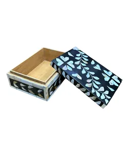 <b>Large</b> Handcrafted <b>Wood</b> Jewellery Organizer <b>Box</b> Durable Natural Crafts Art Home Decor With Mother Pearl Inlay Export Wholesale - Product Image 1