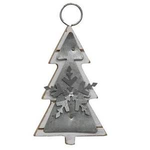 Adorno colgante de Navidad galvanizado rústico único con acabado desgastado Ideal para Celebración De vacaciones vintage - Product Image 4