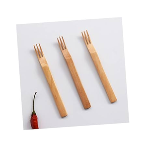 Fourchette Cuillère en bois fabriquée à la main en gros en usine Style minimaliste Fêtes de mariage fourchette en bois d'occasion - Product Image 1