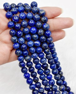 Anshul Impex Factory, vente chaude, pierres précieuses naturelles de guérison, lapis-lazuli, perles rondes de 8 mm, prix de gros - Product Image 5