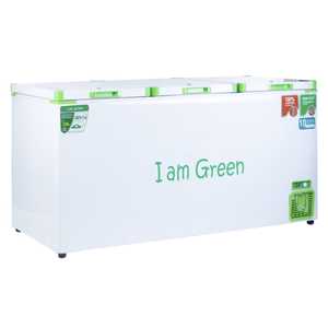 Bán buôn ngang màu xanh lá cây Tủ đông Hướng dẫn <span class=keywords><strong>s</strong></span>ử dụng <span class=keywords><strong>r</strong></span>ã đông đầu mở Ba cửa công suất lớn 750 lít thân thiện với môi trường tủ đông - Product Image 1