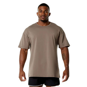 OEM personnalisé de haute qualité 100% coton hommes surdimensionné grande taille T-Shirt à la mode lettre motif prix de gros bon marché - Product Image 1