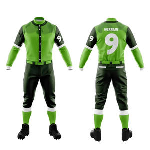 Ensemble de maillot et pantalon de baseball unisexe personnalisable PUFFIN SPORTS en polyester respirant de haute qualité avec impression par transfert thermique - Product Image 1