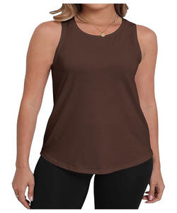 Débardeurs sans manches d'été pour femmes décontracté col rond coupe ample fluide tunique incurvée chemise broderie plumes respirant - Product Image 6