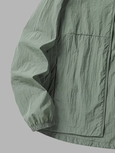 Chaqueta Impermeable con Logotipo Personalizado, Chaqueta Cortavientos para Hombre, con Capucha, Ligera, para Exteriores, Primavera y Otoño, Tejido de Poliéster - Product Image 4