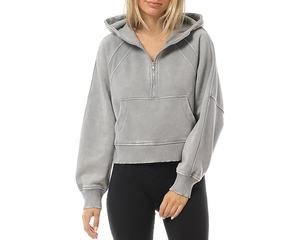 Sweat-shirt unisexe épais 100 % coton pour l'hiver, coupe oversize, style vintage, tissé fin - Product Image 2