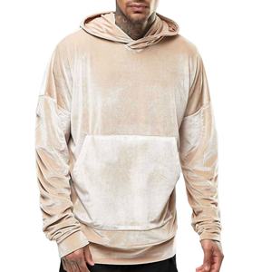 Último diseño de ropa de hombre, sudaderas con capucha de terciopelo, hombro caído, Jogger de gran tamaño, jersey de terciopelo para correr, ropa de invierno con capucha transpirable - Product Image 1
