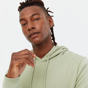 Sudadera con capucha de algodón 100% de alta calidad, sudadera térmica de lana de invierno con bordado estampado personalizado, sudaderas con capucha sólidas cálidas para hombre - Product Image 4