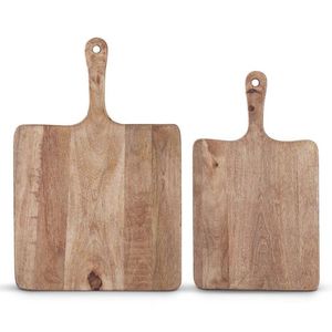 Tabla de cortar de madera superventas con forma de rectángulo y mango duradero Tabla de cortar de madera maciza para cortar verduras - Product Image 2