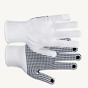 Gants de sécurité confortables en coton bleu marine, résistants à la chaleur, sans couture, extensibles, sans silicone, tricotés à la machine pour un confort optimal - Product Image 3
