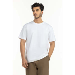 T-shirt en jersey 100% coton coupe classique avec logo brodé sur le devant, manches courtes, col rond, style décontracté, 180 g/m², écologique, OEM/ODM - Product Image 1