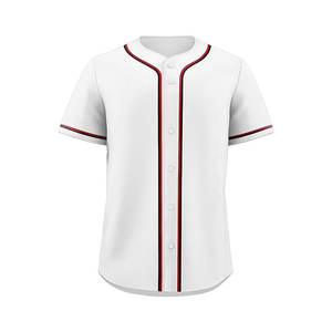 Jersey de béisbol con botones de fabricante de Pakistán Jersey de béisbol de color sólido Jersey de béisbol - Product Image 1