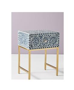 Table basse vintage en os incrusté avec tiroir de rangement, artisanat artistique, mobilier de maison, design pièce maîtresse - Product Image 4