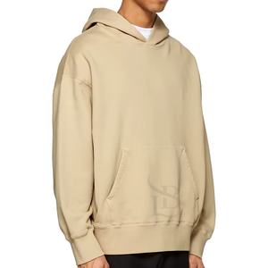 Venta al por mayor de peso pesado 100% algodón de los hombres de gran tamaño sudaderas con capucha de hombro caído con logotipo personalizado para el invierno - Product Image 5