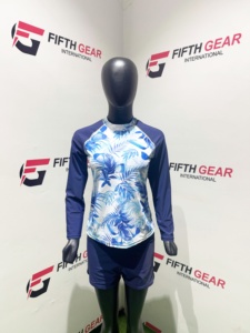 Ensemble deux pièces imprimé floral pour femmes Pantalon de bain imprimé floral Rash Guards Shorts Maillots de bain - Product Image 2