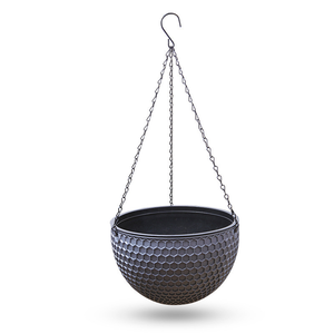 Jardinière suspendue en nid d'abeille avec chaîne, <span class=keywords><strong>pot</strong></span> de fleur en plastique avec drainage, panier de jardin intérieur et extérieur - Product Image 6