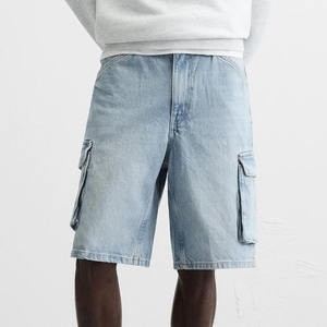 Men's Summer New Fashion <b>Stretch</b> Casual Denim <b>Shorts</b> in Blue Washed XS to 2XL Size with Pattern Decoration Denim <b>Shorts</b> for Men - Product Image 1