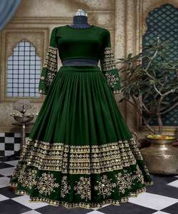 Nueva colección de tendencias Diseñador Lehenga Mujeres y niñas usan ropa de fiesta Lehenga Choli con blusa en ropa al por mayor - Product Image 6