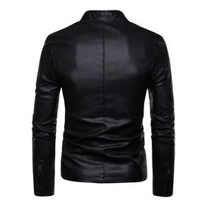 Nueva llegada High Street Chaquetas de cuero para hombre Chaquetas de cuero de invierno para hombre Chaquetas de cuero negro para montar en bicicleta personalizadas para hombre - Product Image 2