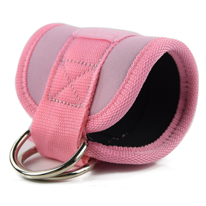 Sangles de cheville réglables rembourrées en néoprène de haute qualité de couleur rose vif Équipements de sécurité de fitness robustes pour hommes et femmes - Product Image 5