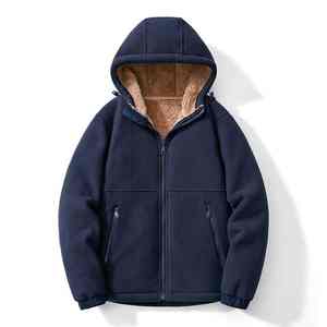 custom New Hooded <b>Cardigan</b> <b>Coat</b> for Men Women Thickened Fleece Material Casual Style hoodie - Product Image 4