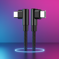 Cable de Datos USB Tipo-C de Codo Doble SIHAGE de 60 W PD 90 Grados 3A/5A, Carga Rápida para Teléfonos Móviles IOS