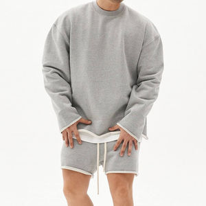 ชุดวอร์มแขนยาวของผู้ชายเสื้อสเวตเชิ้ตแบบสวมหัวสำหรับฤดูใบไม้ผลิผ้าคอตตอนผสมสีทึบออกแบบได้ตามต้องการ - Product Image 1