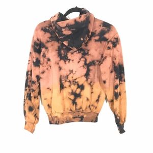 Sudaderas con capucha con estampado de pantalla personalizado bordado de peso pesado lavado ácido cremallera completa para hombres nuevo elegante hombro caído largo de talla grande - Product Image 2