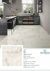 Azulejos de baño vitrificados de color gris claro del proveedor al por mayor Azulejos de porcelana pulida Acabado brillante para villas Ladrillo refractario - Product Image 5