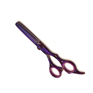 Tijeras de adelgazamiento de peluquero de acero inoxidable de alta calidad profesional mango de diseño elegante Punta de hoja afilada suministros de peluquería - Product Image 5