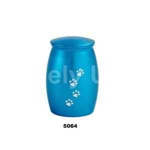 2.67 pouces petite urne pour animaux de compagnie pour chien cendres urne pour chien et chat cendres Mini bleu cendres pour animaux de compagnie souvenir avec empreinte de patte urne de crémation pour animaux de compagnie - Product Image 1