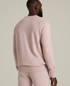 Jersey transpirable ecológico de calidad superior para hombre, sudadera para invierno, patrón sólido, 100% algodón, cuello redondo, ajuste holgado en la parte delantera - Product Image 2