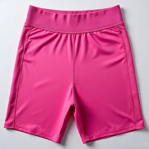 Pantalones cortos de compresión de cintura alta elástica OEM, pantalones cortos de yoga para entrenamiento de mujer con bolsillo - Product Image 3