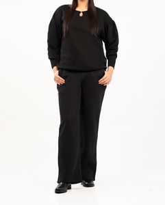 Streetwear personnalisé lourd 100% coton col rond surdimensionné pull hiver polaire sweat prix de gros - Product Image 2