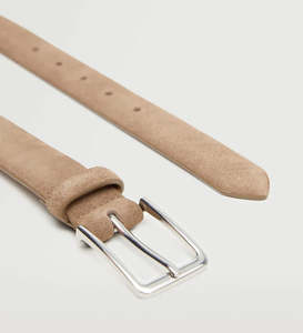 Cinturones de Cuero Vacuno de Primera Calidad al por Mayor, Cinturones Casuales Personalizados para Hombre, Color Camel, Hebilla de Aleación de Gamuza, Cinturones Duraderos - Product Image 3