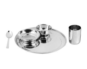 Service de table en acier inoxydable de 6 pièces, style INS, découpé au laser, motif végétal, fourni directement par l'usine - Product Image 1