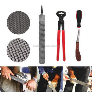 El mejor kit de herramientas de herrador, herramientas de recorte de pezuñas de caballo, instrumento veterinario, extractor de escofina, cuchillo, martillo, herramienta de amortiguación, logotipo personalizado - Product Image 5