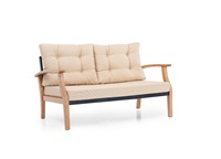Fabriqué en Turquie, salon de jardin moderne 4 pièces, chaise et canapé en bois et métal, démontable, pour balcon et jardin, idéal pour les hôtels