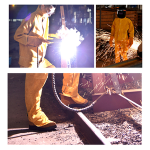 Hot Sale Heavy Duty Cowhide Split <strong>Welding</strong> Overalls Leather Suits Welder <strong>Clothing</strong> - Product Image 5