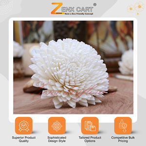 Fabricant indien de fleurs artificielles en bois de sola faites à la main - Décoration de Noël pour la maison, tailles personnalisables 6, 8, 10 cm - Product Image 2