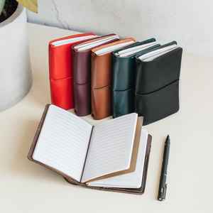 Funda de Cuero de Lujo Hecha a Mano para Cuaderno, a Prueba de Olores, Recargable, A6, Estilo Vintage, para Diario de Viaje, NBC-0001 - Product Image 5