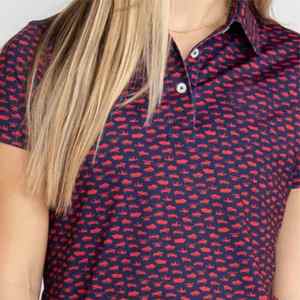 Venta al por mayor de algodón transpirable de alta calidad de estilo de golf liso mujeres Polo personalizado logotipo bordado - Product Image 2