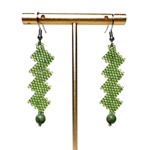 ต่างหูแฟชั่นงานปักลูกปัดดีไซน์โลโก้แบบกำหนดเองได้  งานฝีมือประณีต  ดีไซน์คริสต์มาสสุดพิเศษ - Product Image 1