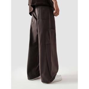 Pantalon cargo utilitaire V1 marron mocha 100 % toile de coton, coupe ample, tactique, pour l'extérieur, avec fermetures éclair et plis, devant plat, taille XL - Product Image 5