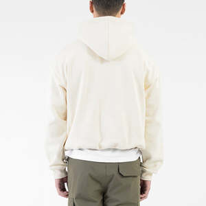 Sweat à capuche épais en coton éponge française de haute qualité pour hommes, sweat à capuche surdimensionné avec impression personnalisée et épaules tombantes. - Product Image 6