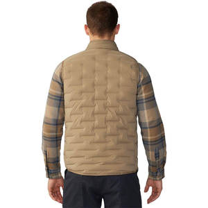 <b>Men's</b> High Quality Waterproof Puffer <b>Vest</b> <b>Slim</b> Fit with Fur Decoration New Arrival Full Zipper Private Label Winter Coat - Product Image 3